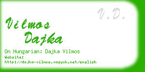 vilmos dajka business card